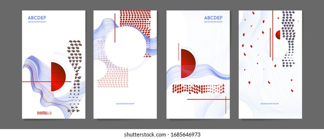 Diseño de afiches de arte Plantillas de estilo japonés para crear invitaciones a líneas de fondo abstracto para el folleto de textura de portada de libros