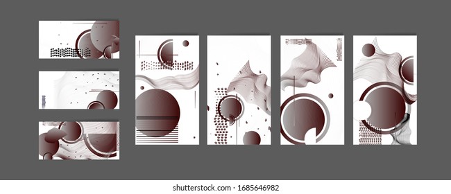 Art Poster Design japanische Vorlagen setzen Einladungen zu abstraktem Hintergrund für Broschüre mit Titelstruktur