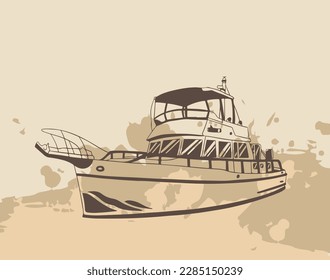 art poster transportation of vintage illustration style