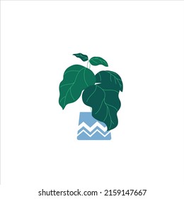 Un arte de una planta de cacerolas