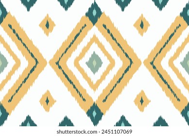 Art print of Ikat Seamless Pattern Design for background,carpet,wallpaper,clothing,wrapping,Batik,fabric,Vector illustration.embroidery style.