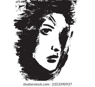 Art Print Portrait Black And White