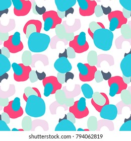 Art Print with Round Shapes. Fun Seamless Pattern