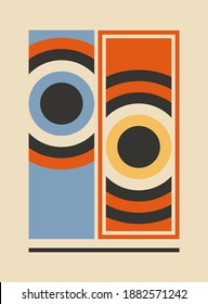 Art print trendy contemporary poster for wall decoration, placard, brochure cover with eyes design. Decoration vintage cover. Vintage, retro art. Interior decoration. Wall art.