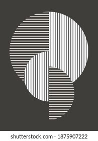 Art print trendy minimalist abstract contemporary poster for wall decoration, placard, brochure cover. Decoration vintage cover. Vintage, retro art. Interior decoration. Wall art.
