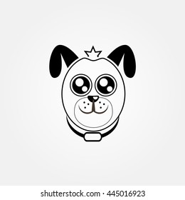 Art puppy. Sign icon. Vector color