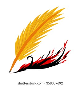 Art of quill pen