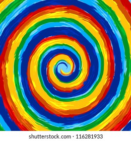Art rainbow  abstract swirl vector background
