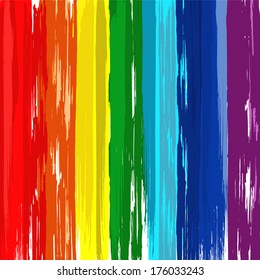 Art rainbow brush abstract color background