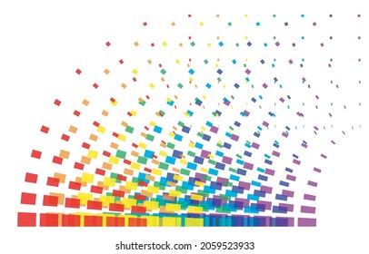 Art rainbow color brush stroke. Painting vector background