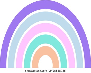 Art rainbow color brush stroke. Baby design
