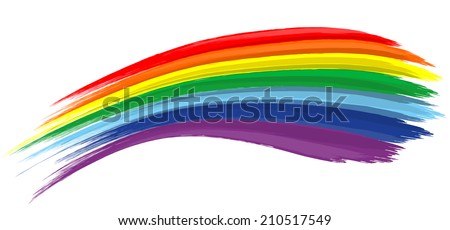 Download Art Rainbow Color Brush Stroke Paint Stock Vector (Royalty ...
