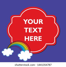 art with rainbow in vector with space for text