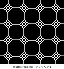 Arte de repetir patrones decorativos. Líneas geométricas Patrón sin fisuras de gráficas de Vector imprimibles.