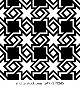 Arte de repetir patrones decorativos. Líneas geométricas Patrón sin fisuras de gráficas de Vector imprimibles.