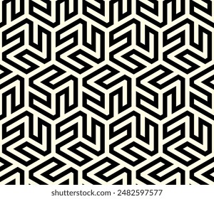 Art of Repeating pattern. Interlocking Geometric Shape repeated patterns of printable vector.