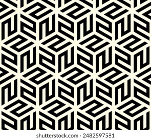 Art of Repeating pattern. Interlocking Geometric Shape repeated patterns of printable vector.