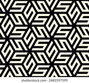 Art of Repeating pattern. Interlocking Geometric Shape repeated patterns of printable vector.