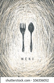 Diseño De La Carta De Los Restaurantes De Arte. Vector.