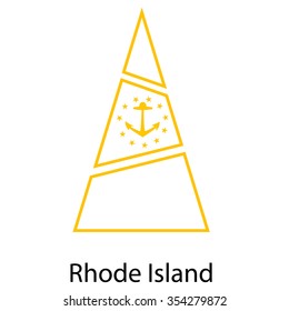 Art Rhode-Island flag christmas tree