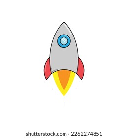 a art of a rocket isolated on white background