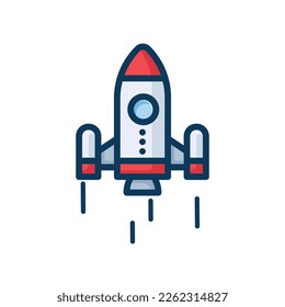 a art of a rocket vector illustration isolated on white background