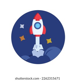a art of a rocket vector illustration isolated on white background