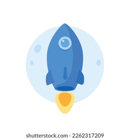 a art of a rocket vector illustration isolated on white background