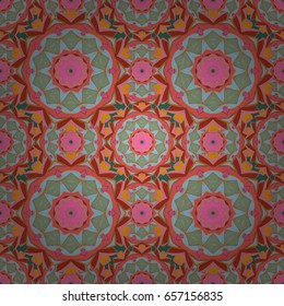 Art, round, colorful ornament on a background. Ornate, eastern mandala with colored contour.