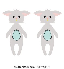 Art sad kittens