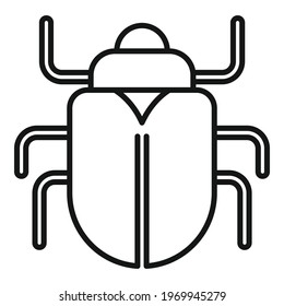 Art scarab beetle icon. Outline Art scarab beetle vector icon for web design isolated on white background
