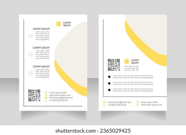 Art school contact info brochure design. Template set with copy space for text. Premade corporate reports collection. Editable 2 paper pages. Secular One Regular, Rajdhani-Semibold, Arial fonts used