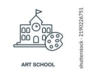 Art School line icon. Monochrome simple Art School outline icon for templates, web design and infographics