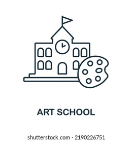 Art School line icon. Monochrome simple Art School outline icon for templates, web design and infographics