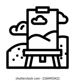 art school line icon vector. art school sign. isolated contour symbol black illustration