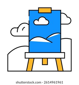 art school line icon vector. art school sign. isolated symbol illustration