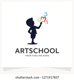 Art School Logo Design Template Inspiration