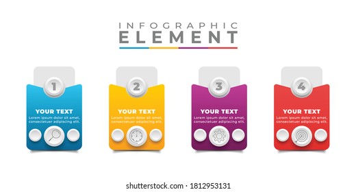 Infografik-Vektorschrittgeschäft 