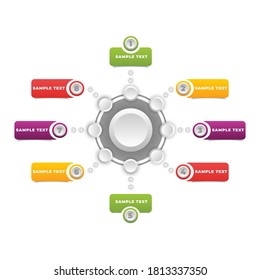 vector de infografía de paso moderno