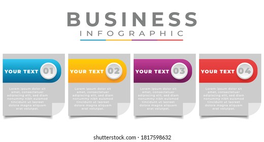 vector moderno de infografía de negocios escalonados