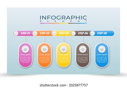 diseño vectorial de ilustración Plantilla infográfica de proceso