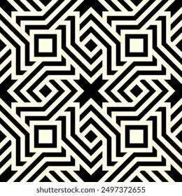 Arte de patrones decorativos sin fisuras. Formas geométricas Patrón de repetición de gráfico de Vector imprimible.