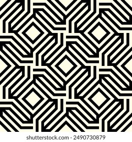 Arte de patrones geométricos sin costuras. Formas de plantilla Fondo de patrón de repetición de Vector imprimible.