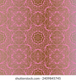 Kunstnahtloses Zierbild. Mandala-Muster. Vektorgrafik.