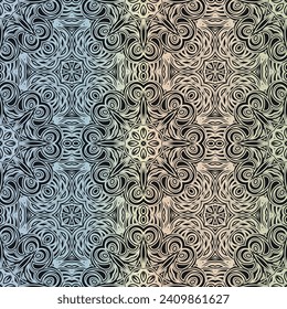 Art seamless ornamental lace pattern. Mandala pattern. Vector.