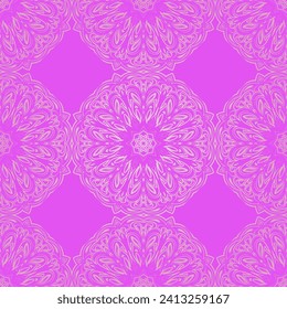 Art seamless ornamental lace pattern. Mandala pattern. Vector.