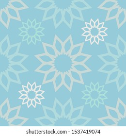 Art seamless pattern. Christmas snowflakes. Simple design. Vector geometric background. Can be used for social media, posters, email, print, ads designs.