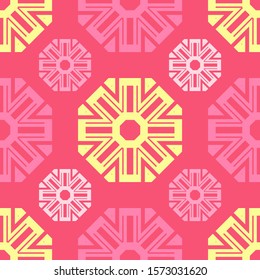 Art seamless pattern. Christmas snowflakes. Vector geometric background. Can be used for social media, posters, email, print, ads designs.