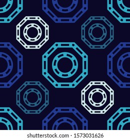 Art seamless pattern. Christmas snowflakes. Vector geometric background. Can be used for social media, posters, email, print, ads designs.