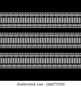 Art seamless pattern. Color - black and white. Simple design. Vector geometric background. Can be used for social media, posters, email, print, ads designs.